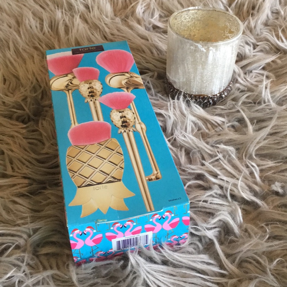 Tarte Flamingo (Flamingle) Pink and Gold Brush Set
